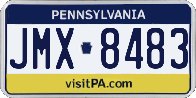 PA license plate JMX8483