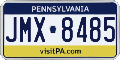 PA license plate JMX8485