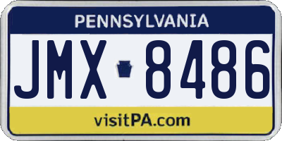 PA license plate JMX8486