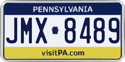 PA license plate JMX8489
