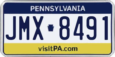 PA license plate JMX8491