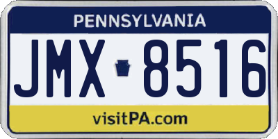 PA license plate JMX8516