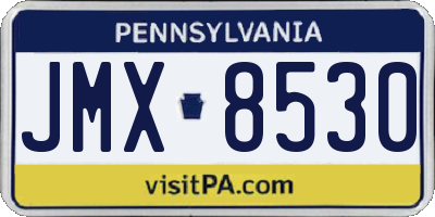 PA license plate JMX8530