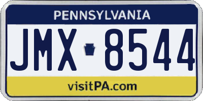 PA license plate JMX8544