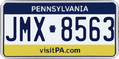PA license plate JMX8563