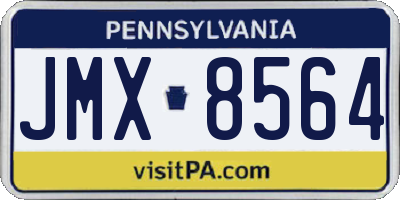 PA license plate JMX8564