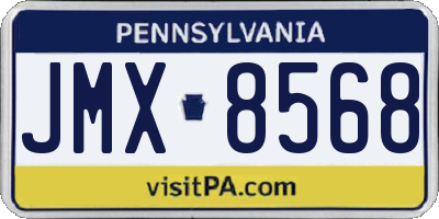 PA license plate JMX8568