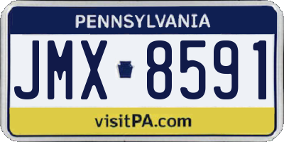 PA license plate JMX8591