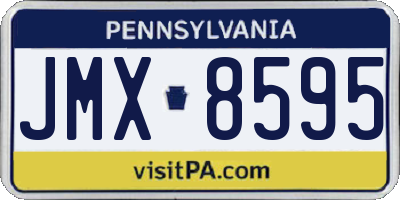 PA license plate JMX8595
