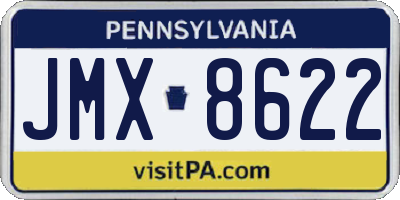 PA license plate JMX8622