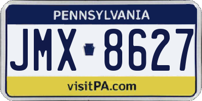 PA license plate JMX8627