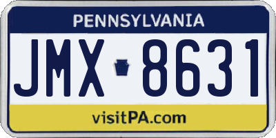 PA license plate JMX8631