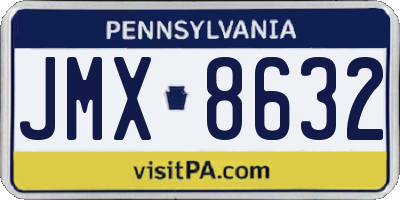 PA license plate JMX8632