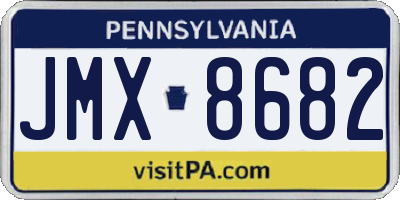 PA license plate JMX8682