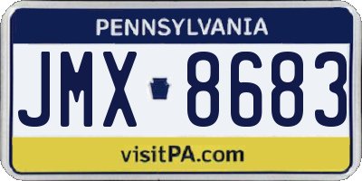 PA license plate JMX8683