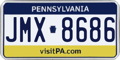PA license plate JMX8686