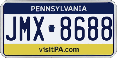 PA license plate JMX8688