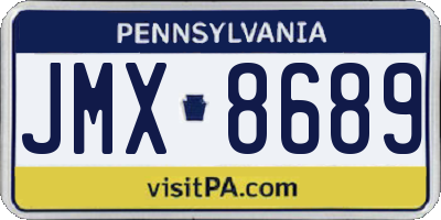 PA license plate JMX8689
