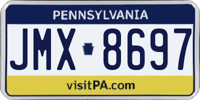 PA license plate JMX8697