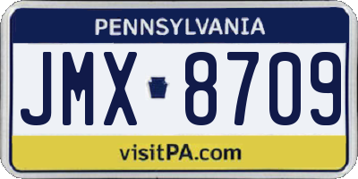 PA license plate JMX8709