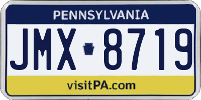 PA license plate JMX8719