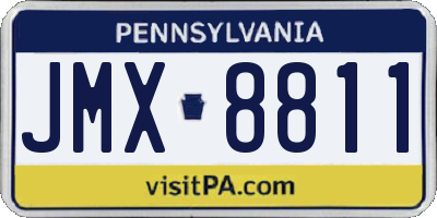 PA license plate JMX8811