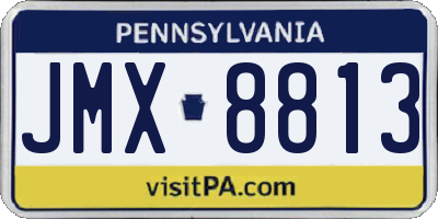 PA license plate JMX8813