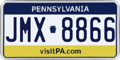 PA license plate JMX8866