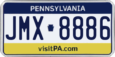PA license plate JMX8886