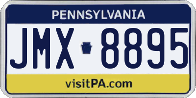 PA license plate JMX8895
