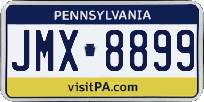 PA license plate JMX8899