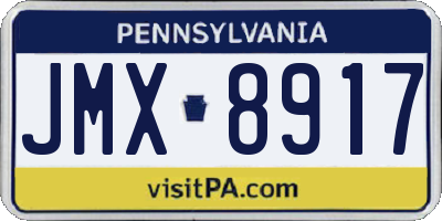 PA license plate JMX8917