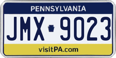 PA license plate JMX9023