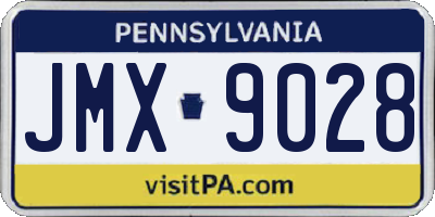 PA license plate JMX9028