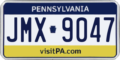 PA license plate JMX9047