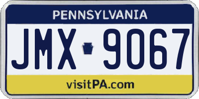 PA license plate JMX9067