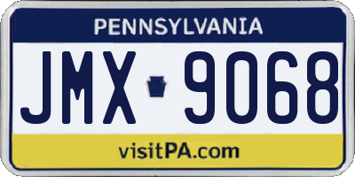 PA license plate JMX9068
