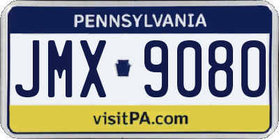 PA license plate JMX9080