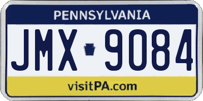 PA license plate JMX9084