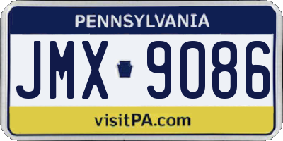 PA license plate JMX9086