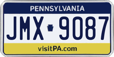 PA license plate JMX9087