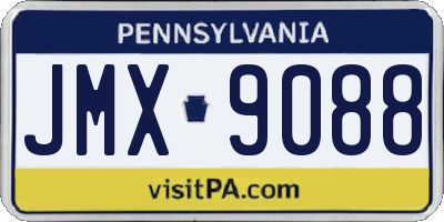 PA license plate JMX9088