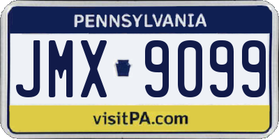 PA license plate JMX9099