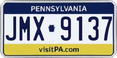 PA license plate JMX9137