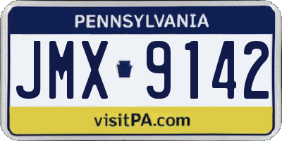 PA license plate JMX9142