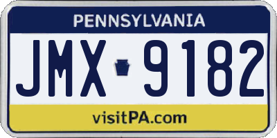 PA license plate JMX9182