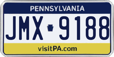 PA license plate JMX9188