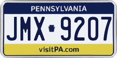 PA license plate JMX9207