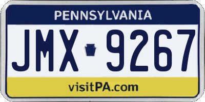 PA license plate JMX9267