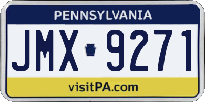 PA license plate JMX9271